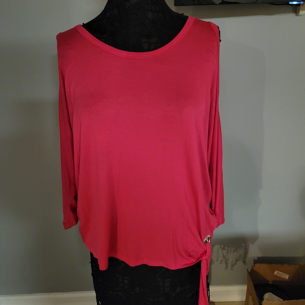 NWT Cold shoulder pink shirt